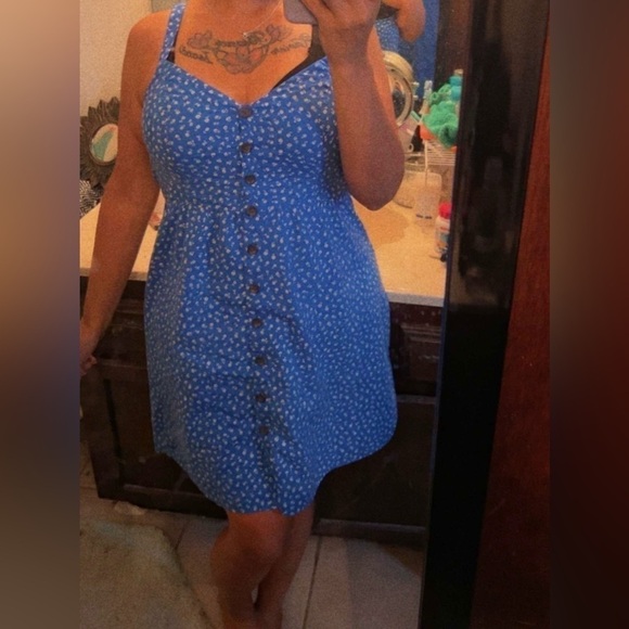 Banana Republic Blue/White Floral Day Dress - Picture 2 of 2